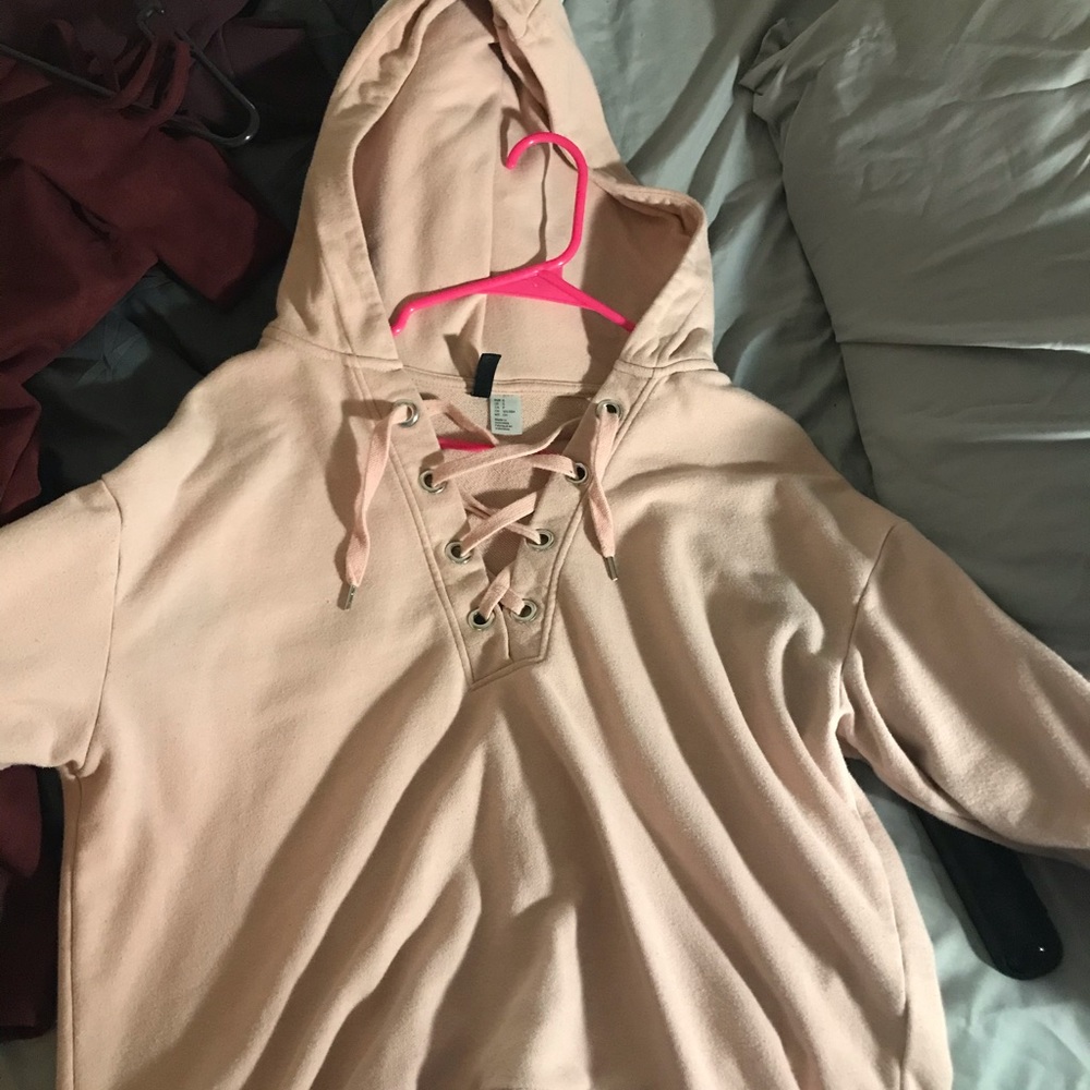 light pink hoodie/shirt